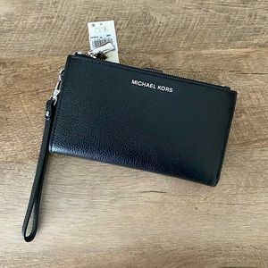 NWT Michael Kors Black Wristlet